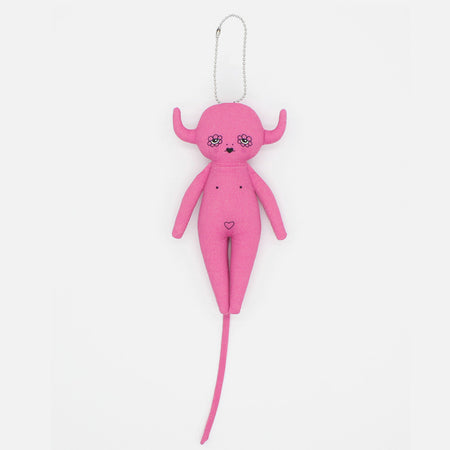 Poupée porte-bonheur décorative 'Dark pink Devil'