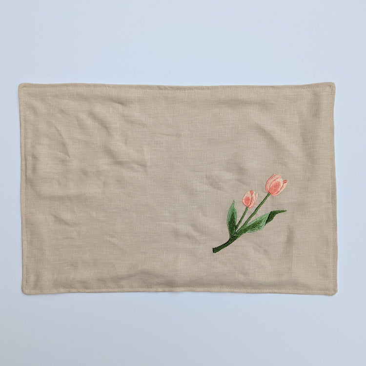 Tulip Embroidered Placemat