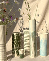 Two-tone striped vase