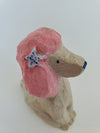 Fashionista poodle with starflower sculpture