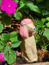 Fashionista poodle with starflower sculpture