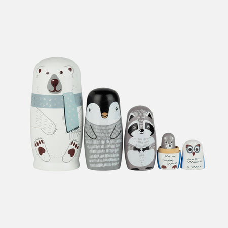 Ensemble de poupées animaux artiques