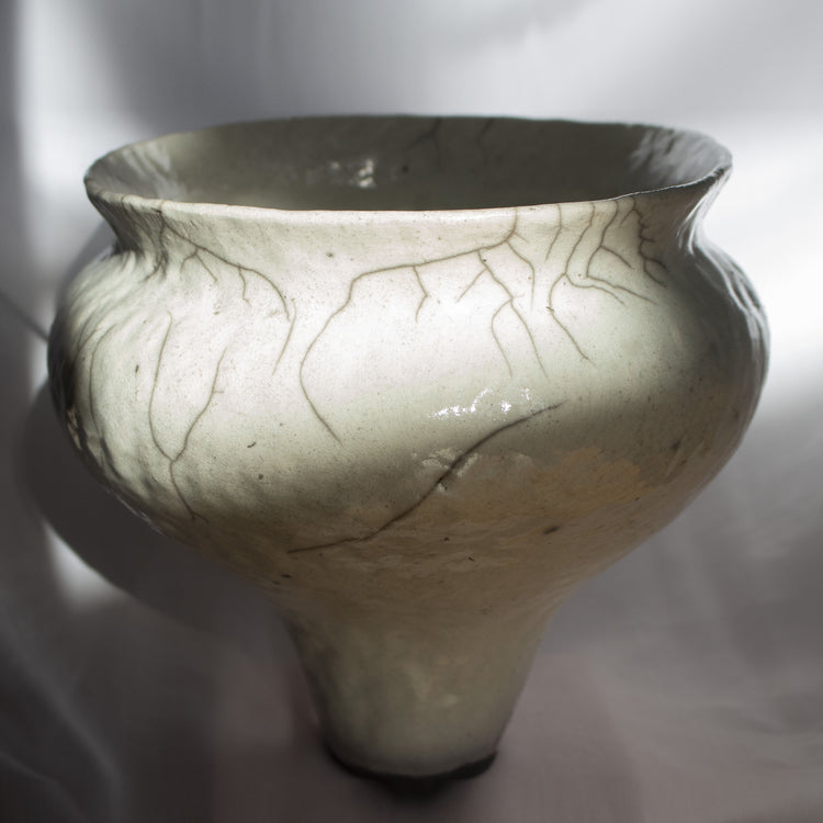 Large raku vase
