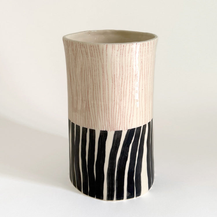Vase rayures fines et larges