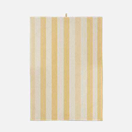 Yellow striped dishcloth