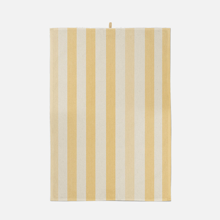 Yellow striped dishcloth