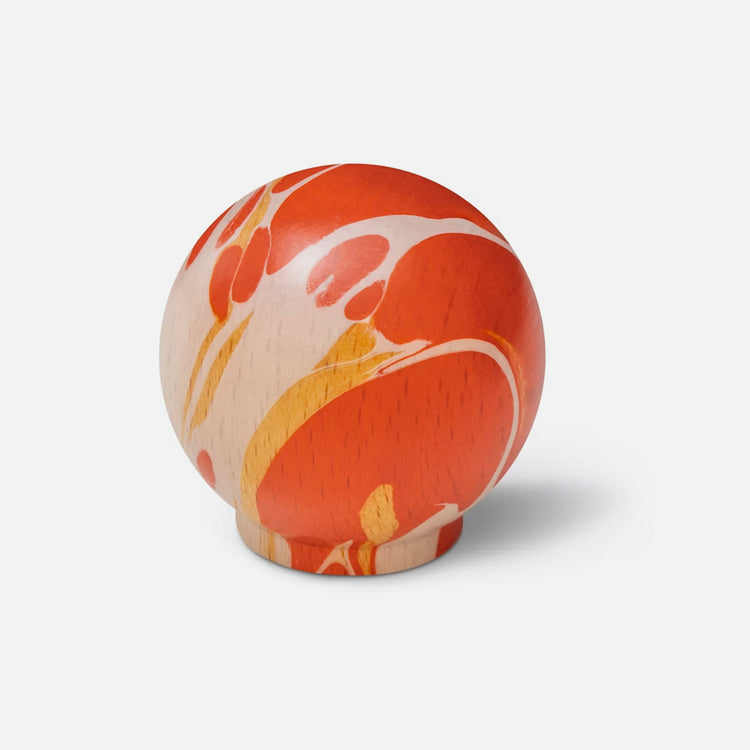 Cherry red marbled handle (or hook) on beech [made to order]