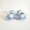 Set of 2 vintage flower cups and saucers