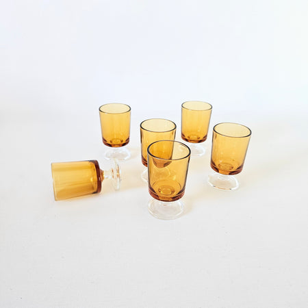 Lot de 6 verres à shot ambré Luminarc