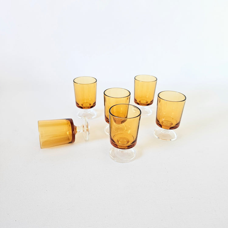 Lot de 6 verres à shot ambré Luminarc