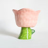 Coupelle sur pied vintage Fleur en céramique