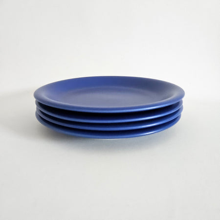 Lot de 4 assiettes à dessert vintages en céramique
