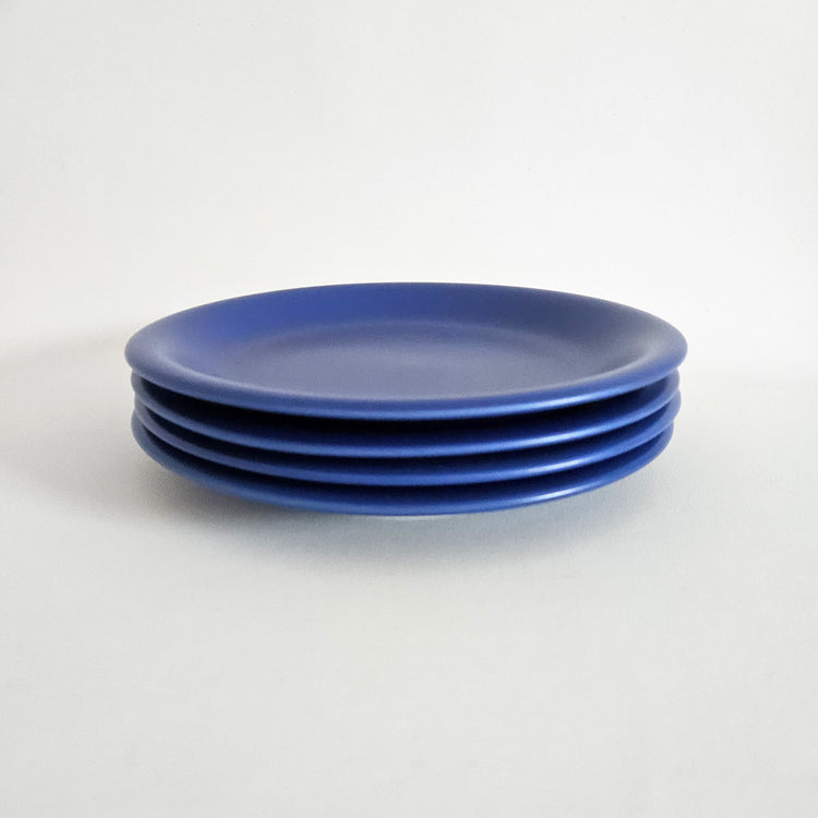 Lot de 4 assiettes à dessert vintages en céramique