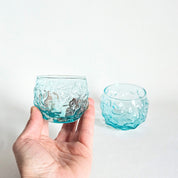 Duo de verres boules texturés vintage Anchor Hocking