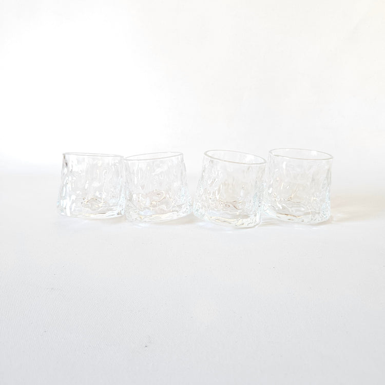 Lot de 4 verres à whisky à bascule