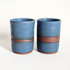 Lot de 2 gobelets vintages en céramique artisanale