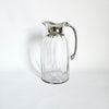 Vintage fluted glass pitcher with chrome spout