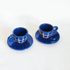 Duo de tasses espresso et soucoupes vintages