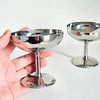 Lot de 2 coupes à dessert vintages chrome stainless steel