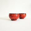 Petit bol vintage rouge en céramique artisanale