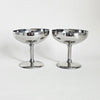Lot de 2 coupes à dessert vintages chrome stainless steel
