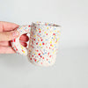 Tasse en céramique vintage mouchetée