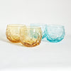 Duo de verres boules texturés vintage Anchor Hocking