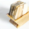 Lot de 6 sous-verres vintages en onyx