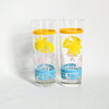 Lot de 2 verres vintages high ball Tropical Beach, Tom Collins