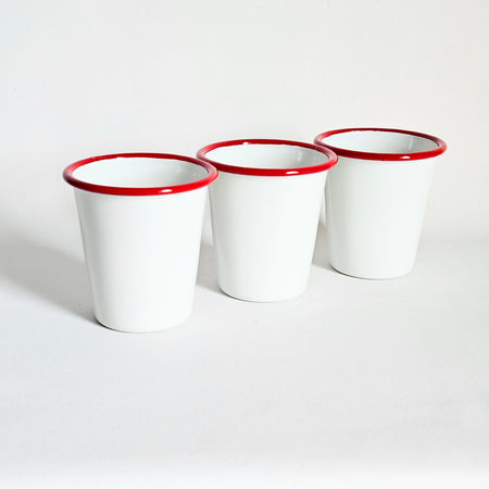 Lot de 3 gobelets seconde main en émail, Crow Canyon