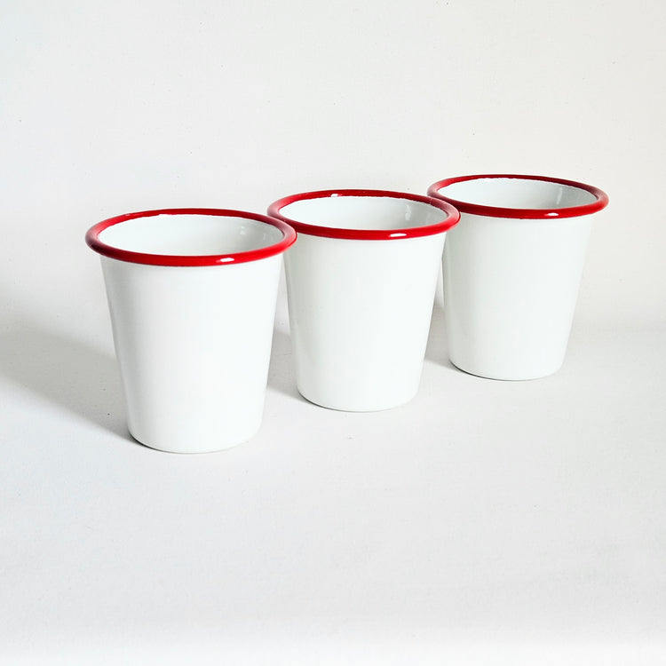 Lot de 3 gobelets seconde main en émail, Crow Canyon