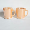 Lot de 2 tasses irisées vintage Peach, Anchor Hocking Fire King
