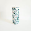 Vase cylindre vintage en céramique mouchetée