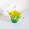 Vase en verre vintage wavy