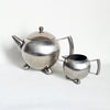 Vintage stainless steel teapot and creamer