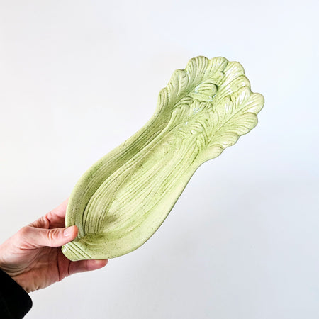 Coupelle longue en céramique Céleri vintage