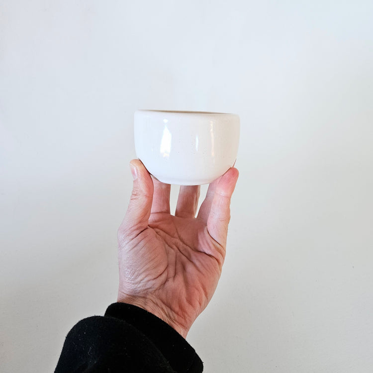 Bol blanc vintage en céramique artisanale