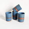 Lot de 2 gobelets vintages en céramique artisanale
