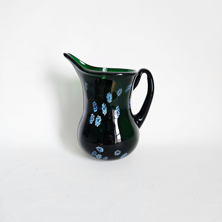 Pichet en verre soufflé vintage millefiori