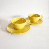 Lot de tasses et soucoupes vintage en mélamine Tropicale [couleurs variées]
