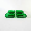 Lot de 4 bols émeraude vintage, Anchor Hocking