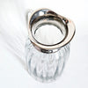 Vintage fluted glass pitcher with chrome spout