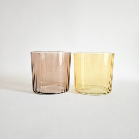 Set of 2 second-hand wavy glasses