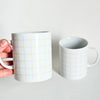 Tasse en céramique vintage à motif géométrique