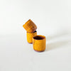 Lot de 3 gobelets à espresso en céramique orange