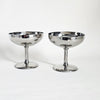 Lot de 2 coupes à dessert vintages chrome stainless steel