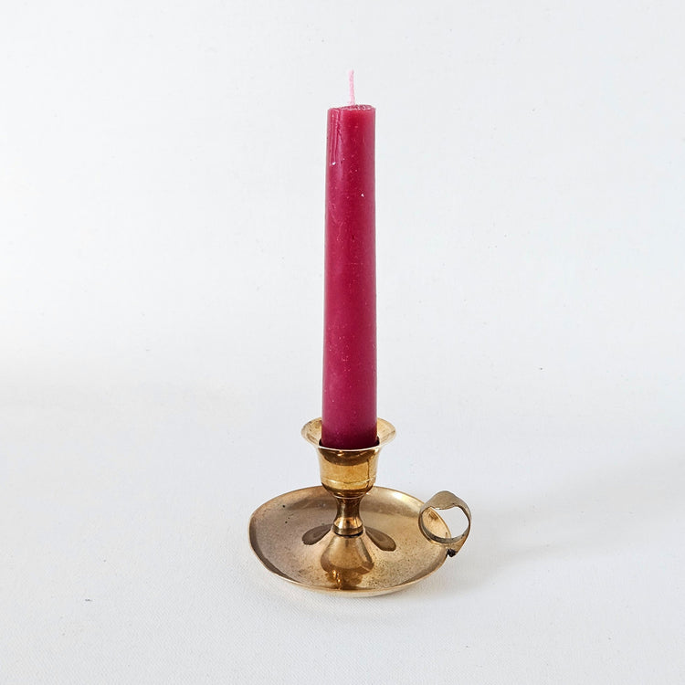 Bougeoir à coupelle en laiton
