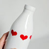 Bouteille en céramique vintage Coeurs