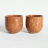 Lot de 2 gobelets boules vintages en céramique