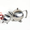 Vintage stainless steel teapot and creamer